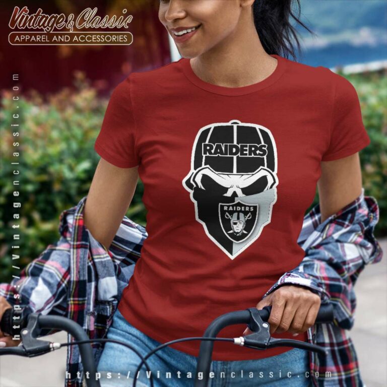 Skull Mask Las Vegas Raiders Women TShirt Skull Mask Las Vegas Raiders Women TShirt