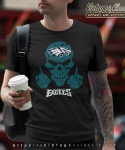 Skull Philadelphia Eagles T Shirt