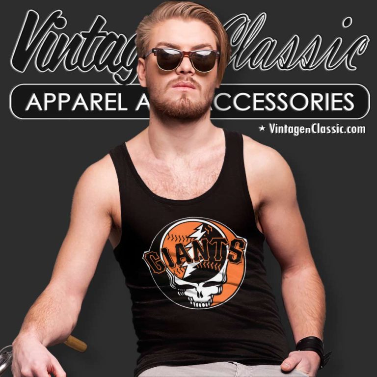 Skull San Francisco Giants Grateful Dead Tank Top Racerback Skull San Francisco Giants Grateful Dead Tank Top Racerback