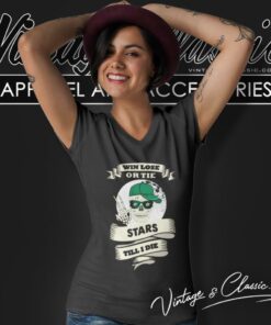 Skull Say Hi Dallas Stars V Neck TShirt