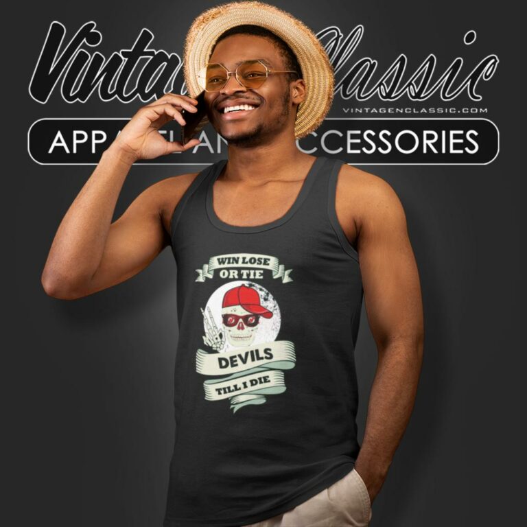 Skull Say Hi New Jersey Devils Tank Top Racerback Skull Say Hi New Jersey Devils Tank Top Racerback