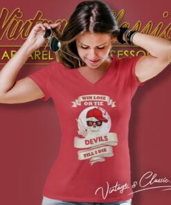 Skull Say Hi New Jersey Devils V Neck TShirt