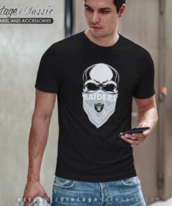Skull Wear Bandana Las Vegas Raiders T Shirt