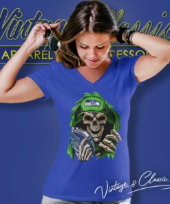 Skullbong Seattle Seahawks V Neck TShirt