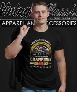 Skyline Baltimore Ravens Afc Champions 2023 Shirt 6 Skyline Baltimore Ravens Afc Champions 2023 T Shirt
