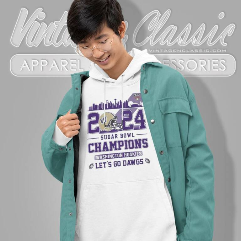 Skyline Washington Huskies 2024 Sugar Bowl Champions Lets Go Dawgs Hoodie Skyline Washington Huskies 2024 Sugar Bowl Champions Lets Go Dawgs Hoodie