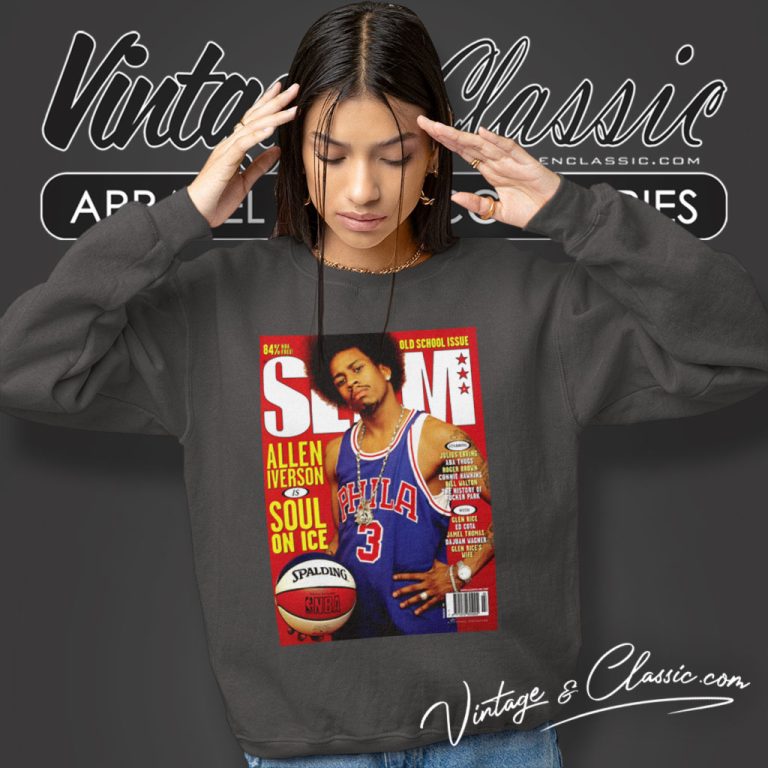Slam Cover Shirt Philadelphia 76ers Allen Iverson Sweatshirt Slam Cover Shirt Philadelphia 76ers Allen Iverson Sweatshirt