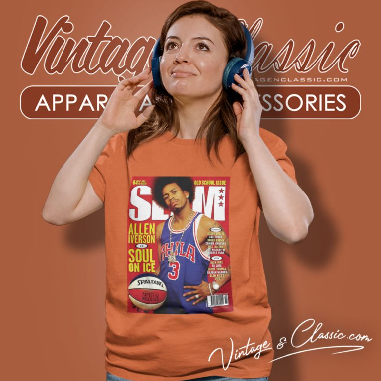 Slam Cover Shirt Philadelphia 76ers Allen Iverson Women T Shirt Slam Cover Shirt Philadelphia 76ers Allen Iverson Women T Shirt