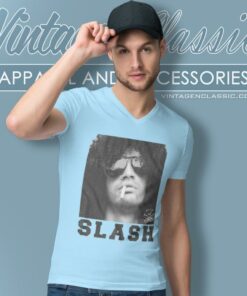 Slash Guns N Roses Smoking Shirt 5 Slash Guns N Roses Smoking V Neck TShirt