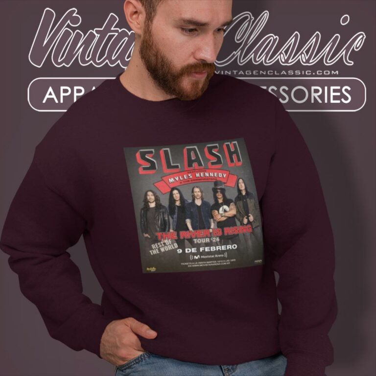 Slash Shirt The River Is Rising Tour 2024 9 De Febrero Sweatshirt Slash Shirt The River Is Rising Tour 2024 9 De Febrero Sweatshirt
