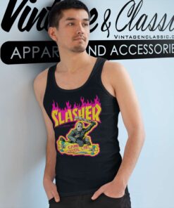 Slasher Jason Thrasher Magazine Tank Top Racerback