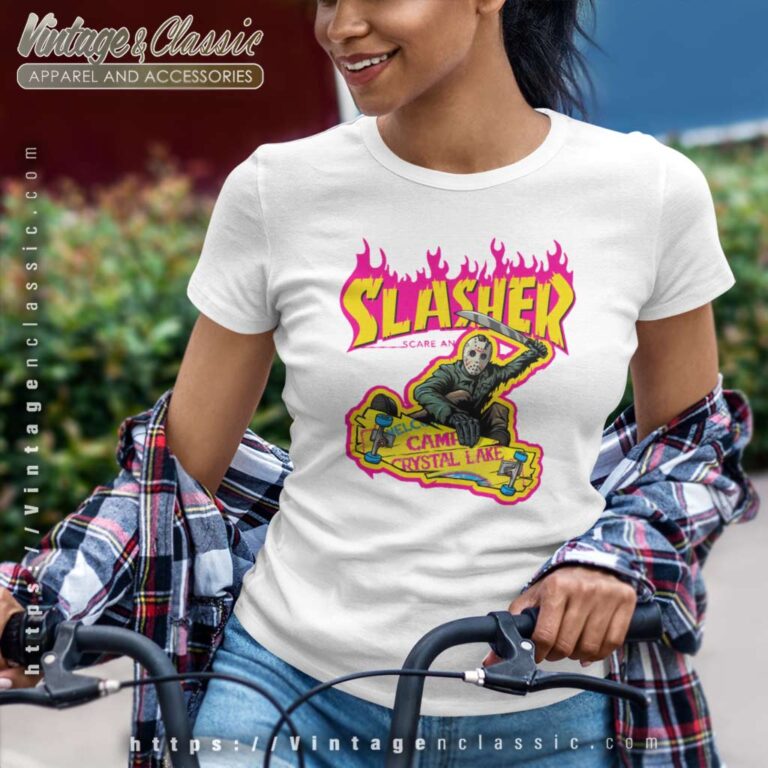Slasher Jason Thrasher Magazine Women TShirt Slasher Jason Thrasher Magazine Women TShirt