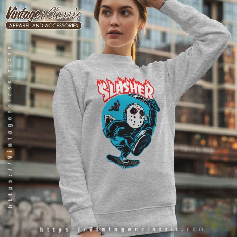 Slasher Jason Voorhees Thrasher Sweatshirt Slasher Jason Voorhees Thrasher Sweatshirt