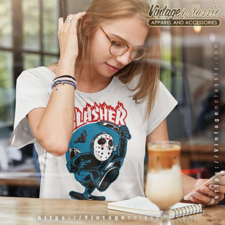 Slasher Jason Voorhees Thrasher Women TShirt Slasher Jason Voorhees Thrasher Women TShirt