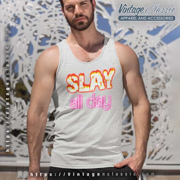 Slay All Day Barbie X Oppenheimer Tank Top Racerback Slay All Day Barbie X Oppenheimer Tank Top Racerback