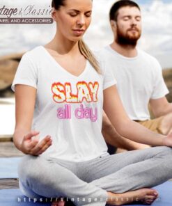 Slay All Day Barbie X Oppenheimer V Neck TShirt