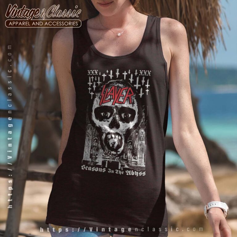Slay Tshirt Seasons In The Abyss Crosses Raceback Tank Slay Tshirt Seasons In The Abyss Crosses Raceback Tank