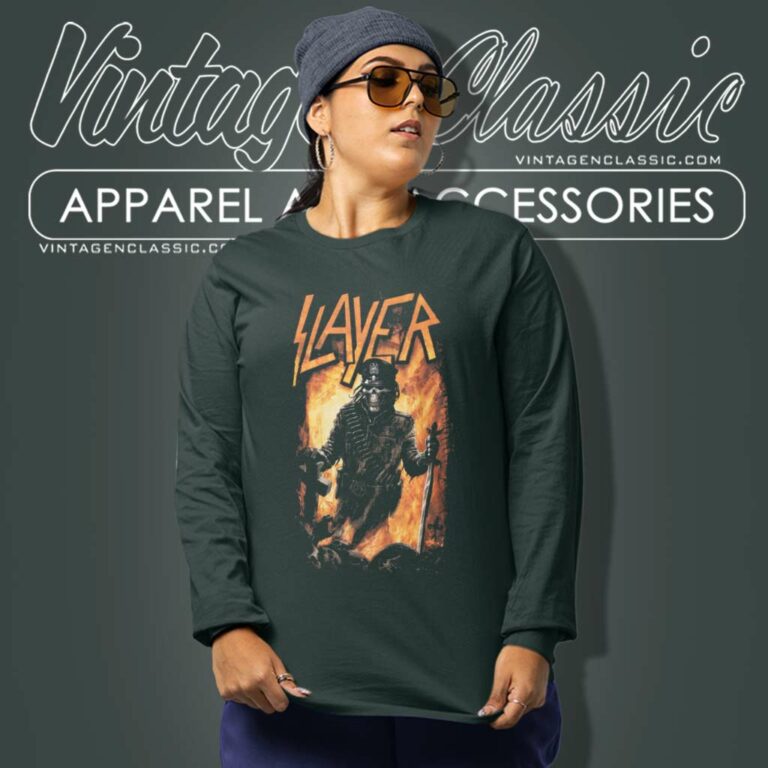 Slayer Aftermath Band Logo Long Sleeve Tee Slayer Aftermath Band Logo Long Sleeve Tee