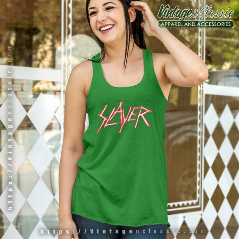 Slayer Classic Logo Tank Top Racerback Slayer Classic Logo Tank Top Racerback