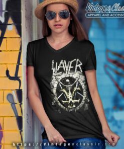 Slayer Divine Intervention V Neck TShirt