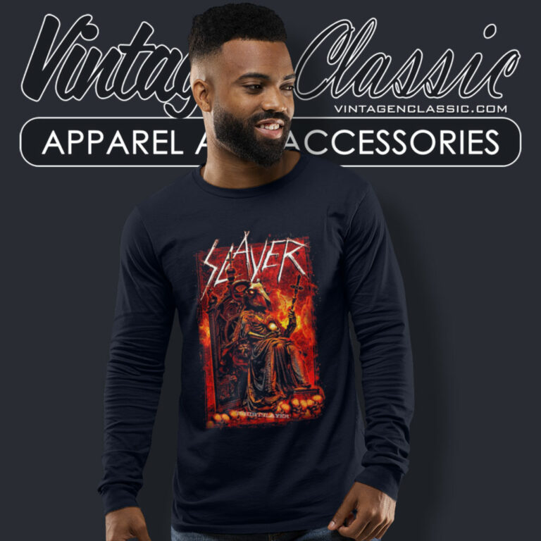 Slayer Goat Skull Long Sleeve Tee Slayer Goat Skull Long Sleeve Tee