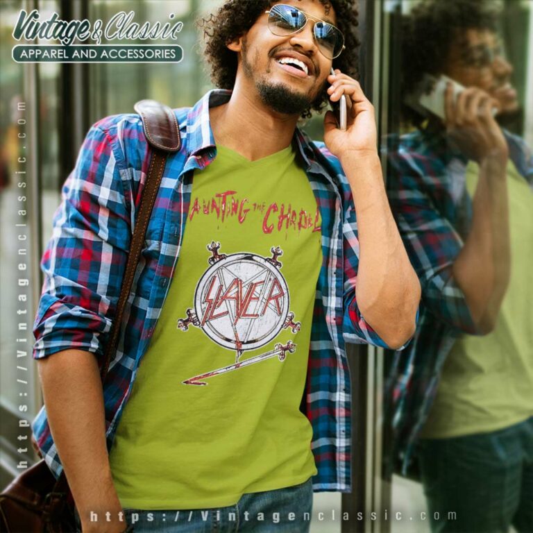 Slayer Haunting The Chapel V Neck TShirt Slayer Haunting The Chapel V Neck TShirt