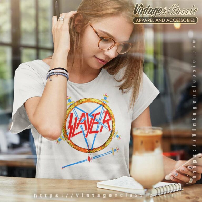 Slayer Hell Awaits Tour Women TShirt Slayer Hell Awaits Tour Women TShirt