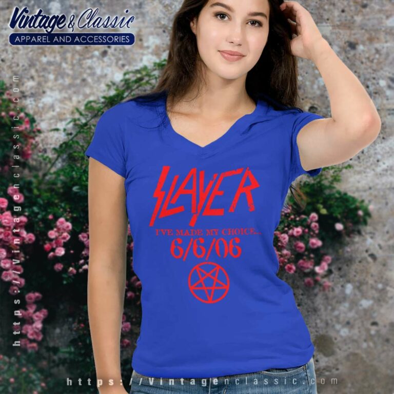 Slayer Ive Made My Choice V Neck TShirt Slayer Ive Made My Choice V Neck TShirt