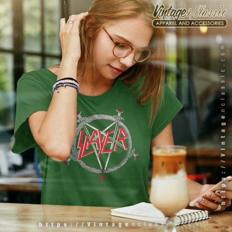 Slayer Pentagram Logo Women TShirt Slayer Pentagram Logo Women TShirt