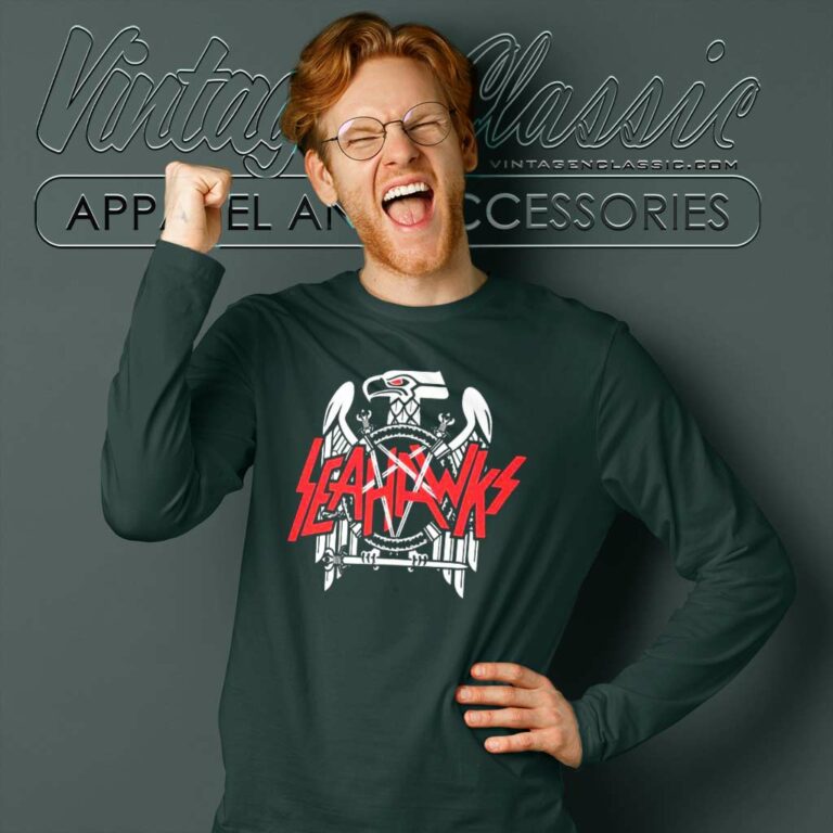 Slayer Seahawks Parody Long Sleeve Tee Slayer Seahawks Parody Long Sleeve Tee