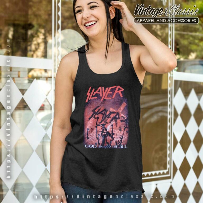 Slayer Shirt God Hates Us Album Tank Top Racerback Slayer Shirt God Hates Us Album Tank Top Racerback