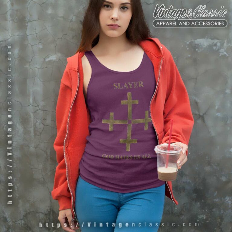 Slayer Shirt God Hates Us All Tank Top Racerback Slayer Shirt God Hates Us All Tank Top Racerback