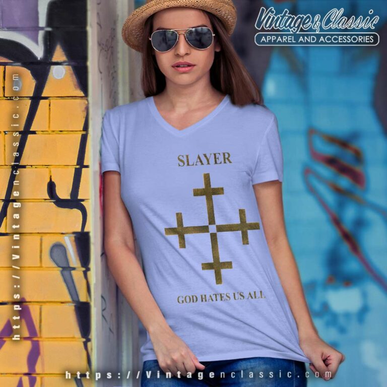 Slayer Shirt God Hates Us All V Neck TShirt Slayer Shirt God Hates Us All V Neck TShirt