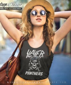 Slayer Skull Carolina Panthers Tank Top Racerback
