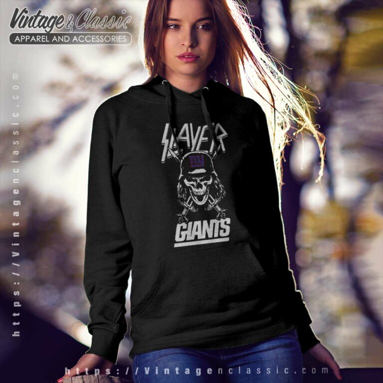 Slayer Skull New York Giants Hoodie Slayer Skull New York Giants Hoodie