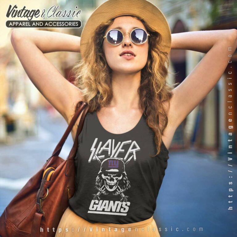 Slayer Skull New York Giants Tank Top Racerback Slayer Skull New York Giants Tank Top Racerback