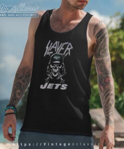 Slayer Skull New York Jets Tank Top Racerback