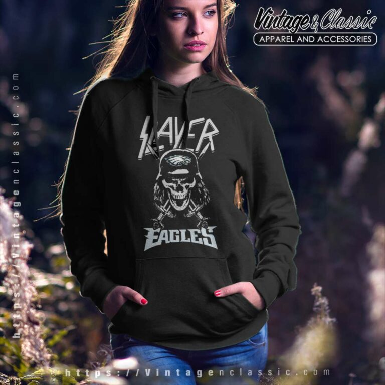 Slayer Skull Philadelphia Eagles Hoodie Slayer Skull Philadelphia Eagles Hoodie