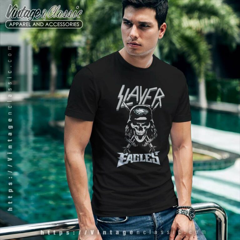 Slayer Skull Philadelphia Eagles T Shirt Slayer Skull Philadelphia Eagles T Shirt