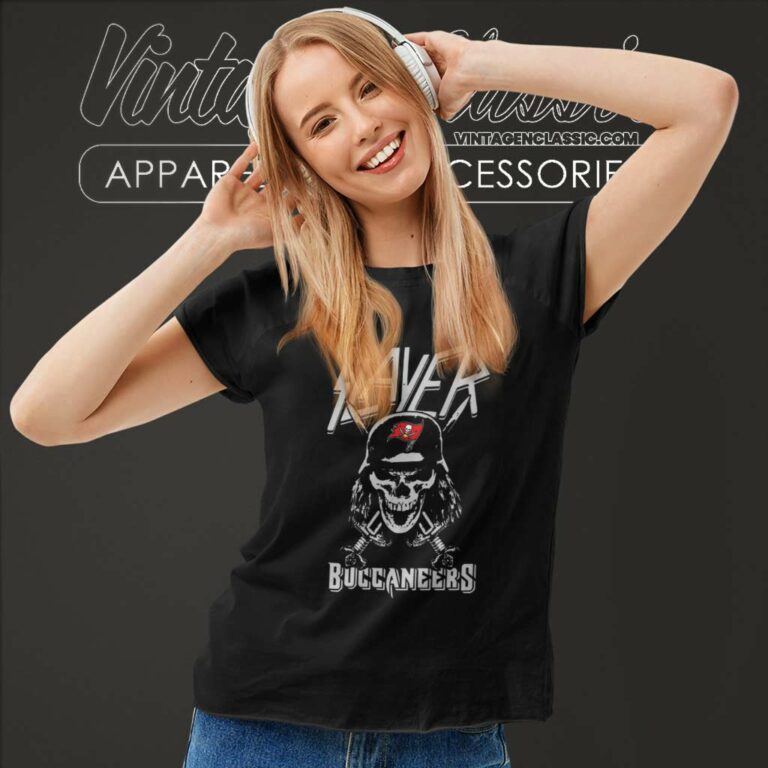 Slayer Skull Tampa Bay Buccaneers Women TShirt Slayer Skull Tampa Bay Buccaneers Women TShirt
