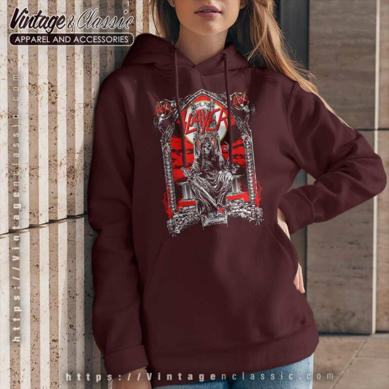 Slayer Skull Throne Black Hoodie Slayer Skull Throne Black Hoodie