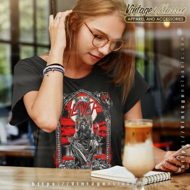 Slayer Skull Throne Black Women TShirt Slayer Skull Throne Black Women TShirt