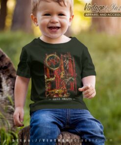 Slayer T srhit Hell Awaits Anniversary Cover T shirt Kid