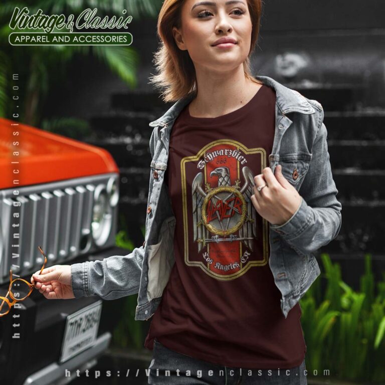 Slayer Tshirt Beer Label T shirt Wommen 1 Slayer Tshirt Beer Label T shirt Wommen 1