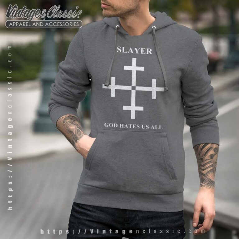 Slayer Tshirt God Hates Us All Cross Hoodie Men Slayer Tshirt God Hates Us All Cross Hoodie Men