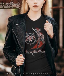 Slayer Tshirt Show No Mercy V neck Wommen