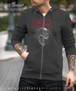 Slayer Tshirt War Skull Helmet Full Zip Hoodie
