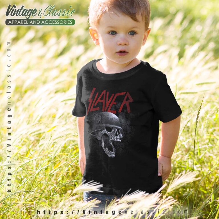 Slayer Tshirt War Skull Helmet T shirt Kid Slayer Tshirt War Skull Helmet T shirt Kid
