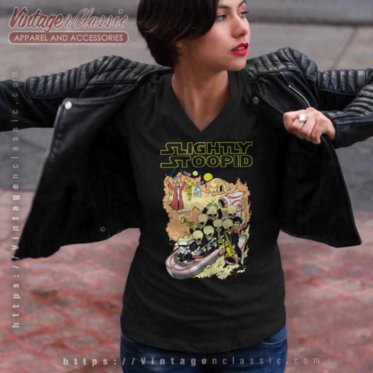 Slightly Stoopid Band Star Wars Parody V Neck TShirt Slightly Stoopid Band Star Wars Parody V Neck TShirt
