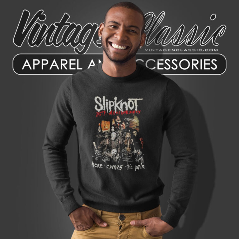 Slipknot 25th Tour 2024 Acre Comes The Pain Signature Sweatshirt Slipknot 25th Tour 2024 Acre Comes The Pain Signature Sweatshirt